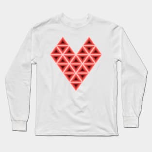 Geometric diamond heart tshirt design illustration Long Sleeve T-Shirt